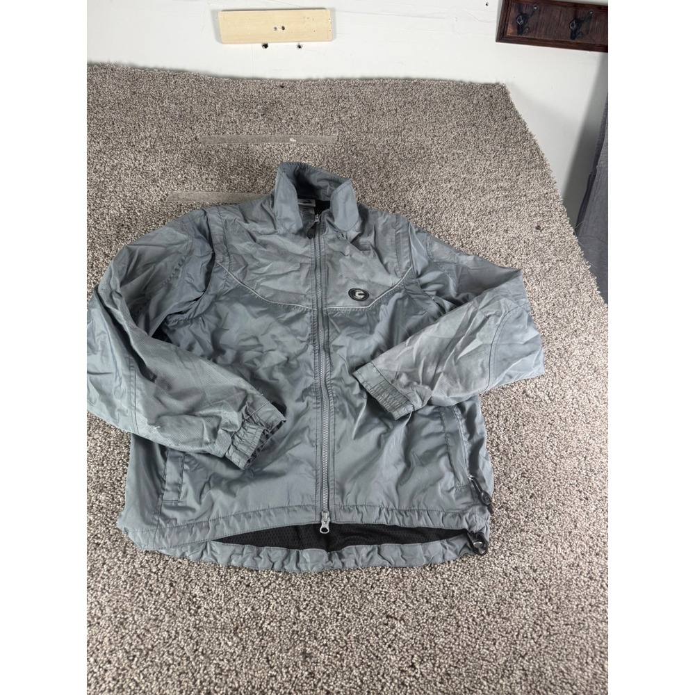 Cannondale Mens Gray Cycling Windbreaker Jacket Full Zip Mesh Lined Small